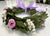 coroncina di alloro con rose stabilizzate lilla