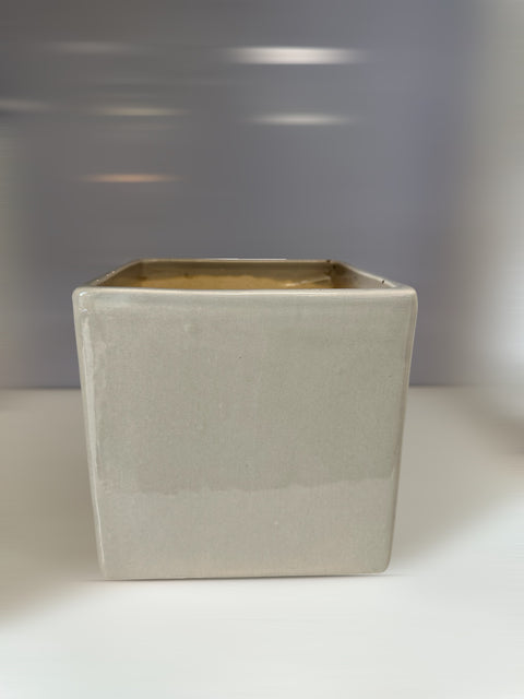 Vaso bianco quadrato