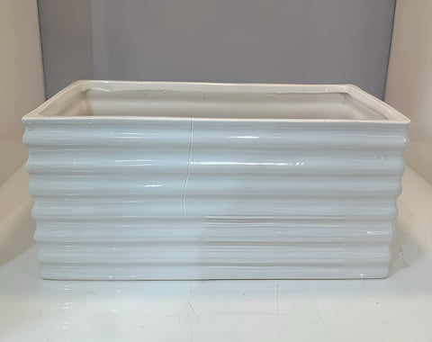 Vaso basso bianco