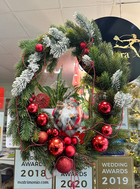 Ghirlanda natalizia con babbo