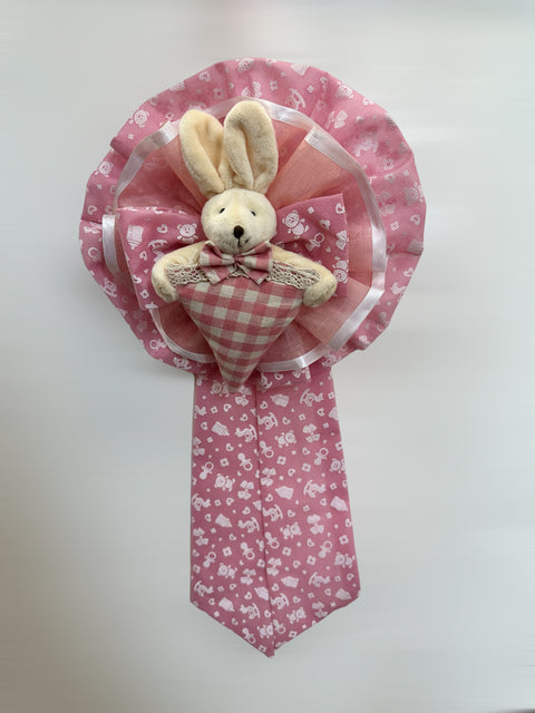Fiocco nascita bimba con coniglietto