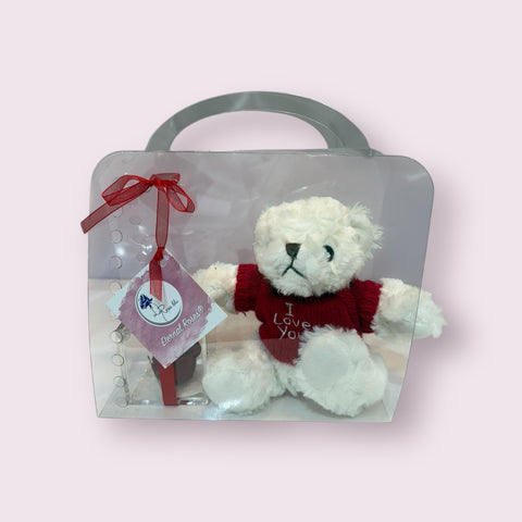 Rosa stabilizzata più pupazzo -