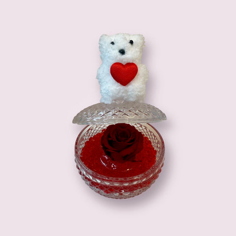 rosa stabilizzata rossa - pupazzetto