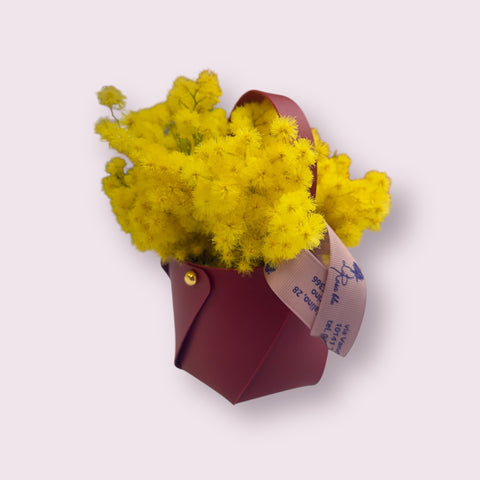 Mimosa borsetta secchiello - idea regalo festa della donna NEW