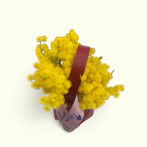 Mimosa borsetta secchiello - idea regalo festa della donna NEW