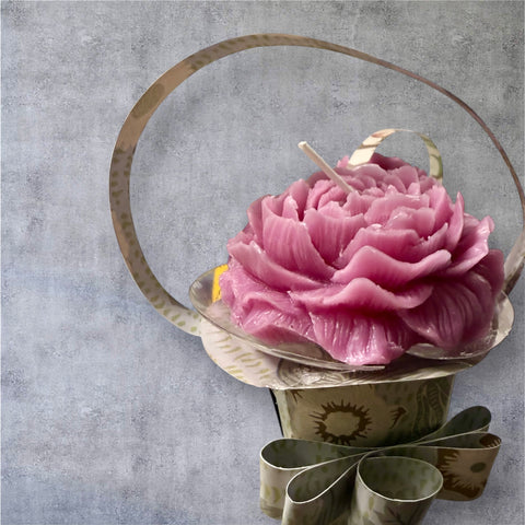 candela artigianale fiore