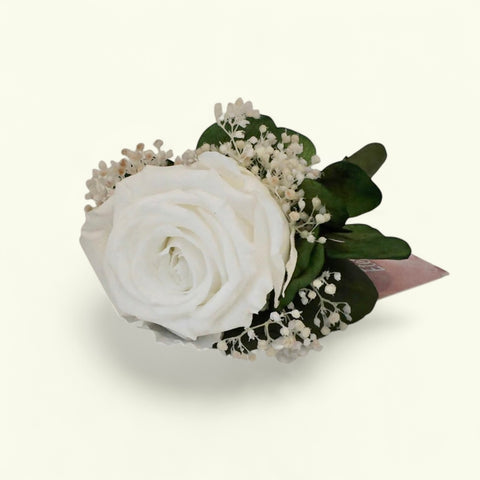 Fiore all'occhiello - rosa bianca