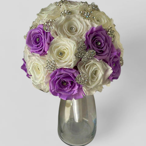 Bouquet tondeggiante - lilla