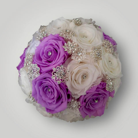 Bouquet tondeggiante - lilla