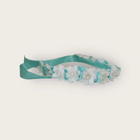 Coroncina floreale blu