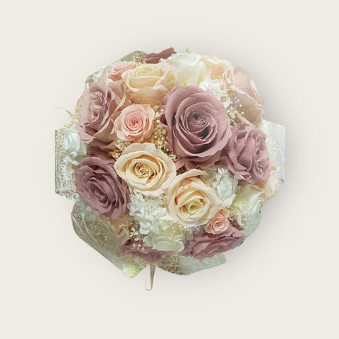 Bouquet rosa e panna