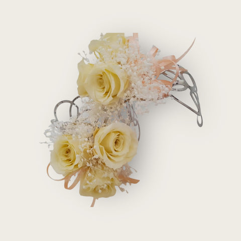Braccialetto damigelle - roselline gialle