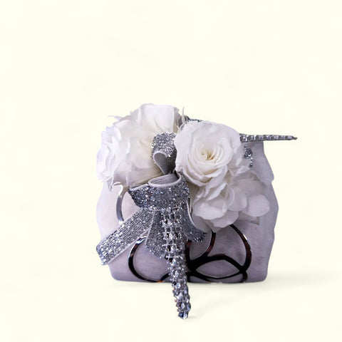 Braccialetto damigelle - roselline bianche