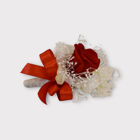 Fiore all'occhiello bimbo - rosa rossa