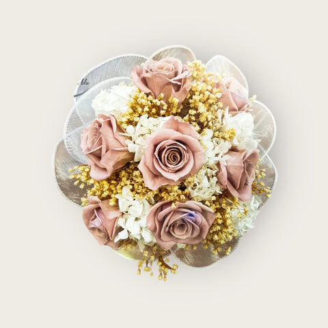 Bouquet elegante - rose rosa stabilizzate