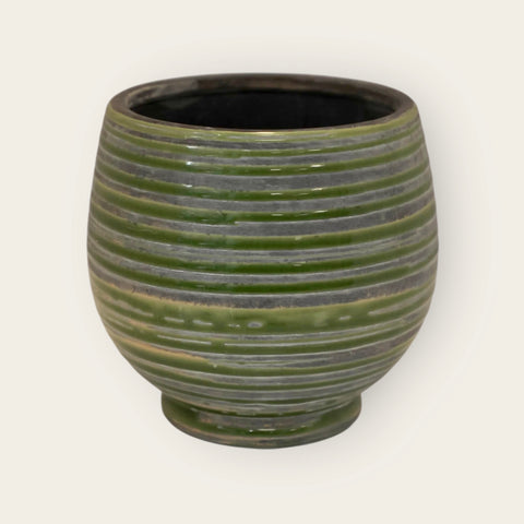 vaso verde in ceramica