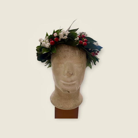 Coroncina di alloro con bacche e gexo