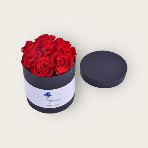 Gift roses piccola | 9 rose eterne | Rosse