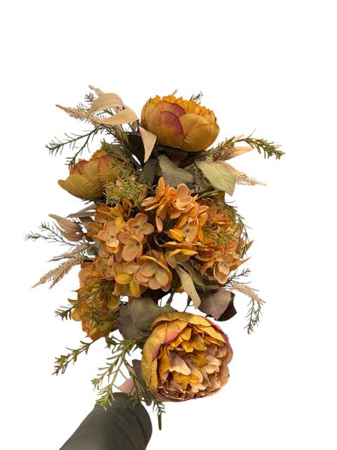 fiori di seta peonie bronzo