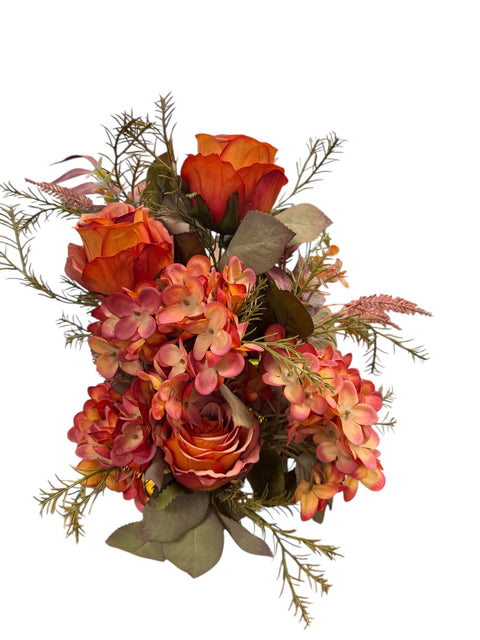 fiori di seta rose arancio