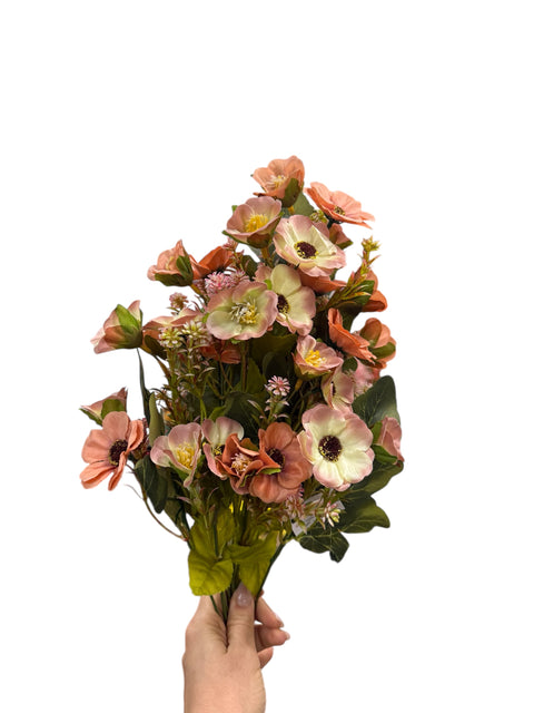 fiori di seta rosa giallino