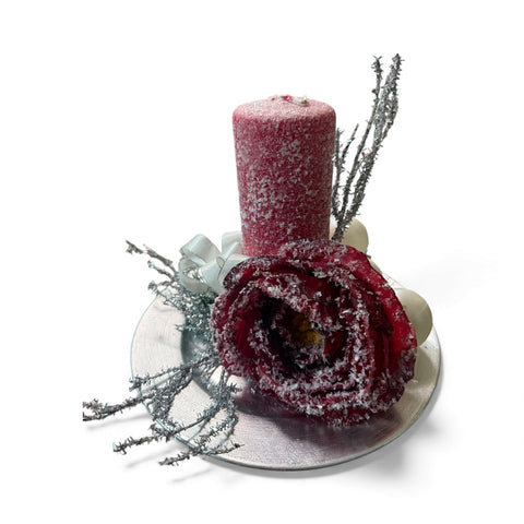 candela di Natale con ornamenti 2