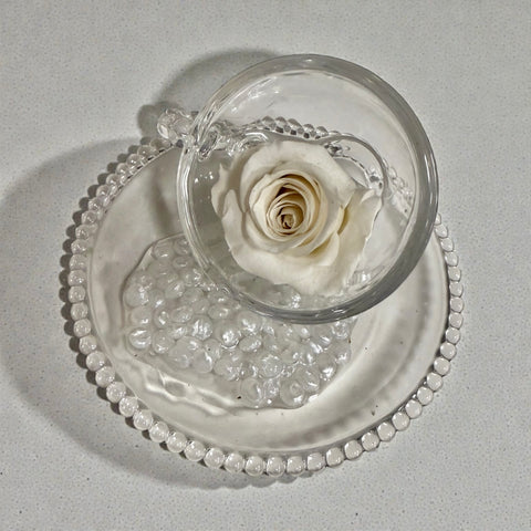 Tazzina rosa bianca
