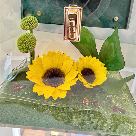 Borsetta composizione girasoli