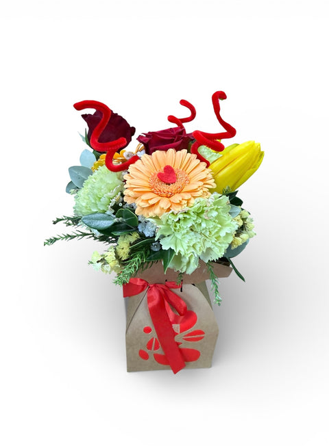 Fiori naturali con riserva d'acqua