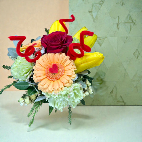 Fiori naturali con riserva d'acqua