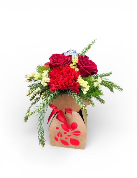 Fiori naturali con bacio