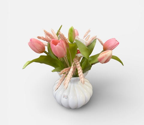 Composizione tulipani primavera - vaso design