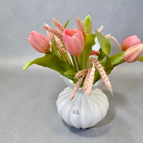 Composizione tulipani primavera - vaso design