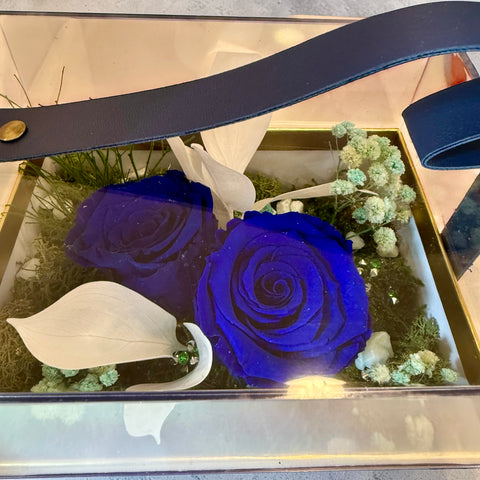 Borsetta rosa stabilizzate blu