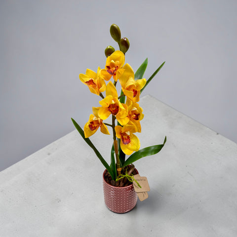 Orchidea artificiale gialla