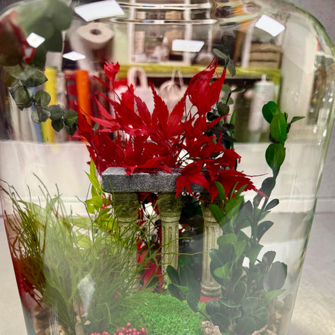 Terrarium con piante stabilizzate - acero 2 new