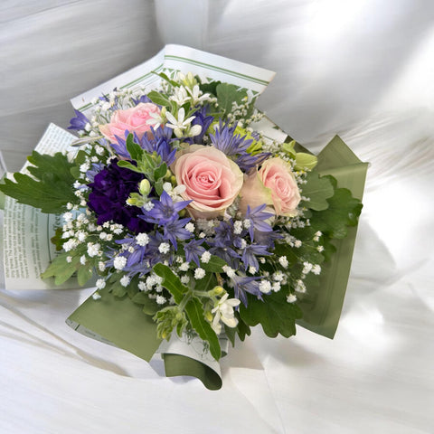 Bouquet carta da giornale