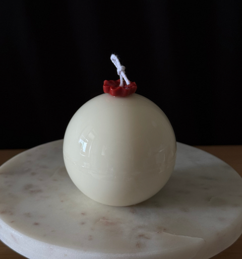 Pallina grande Lucida  - candela artigianale Natalizia - Nouria