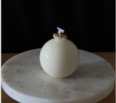 Pallina piccola Lucida   - candela artigianale Natalizia - Nouria