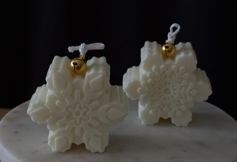 set focchi neve  - candela artigianale Natalizia - Nouria