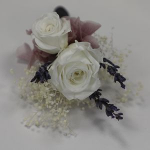 Fiore all'occhiello - rosa stabilizzata e veronica