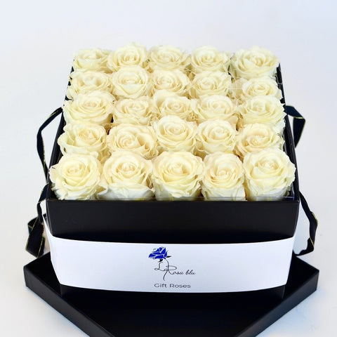 Gift roses | 25 rose champagne eterne