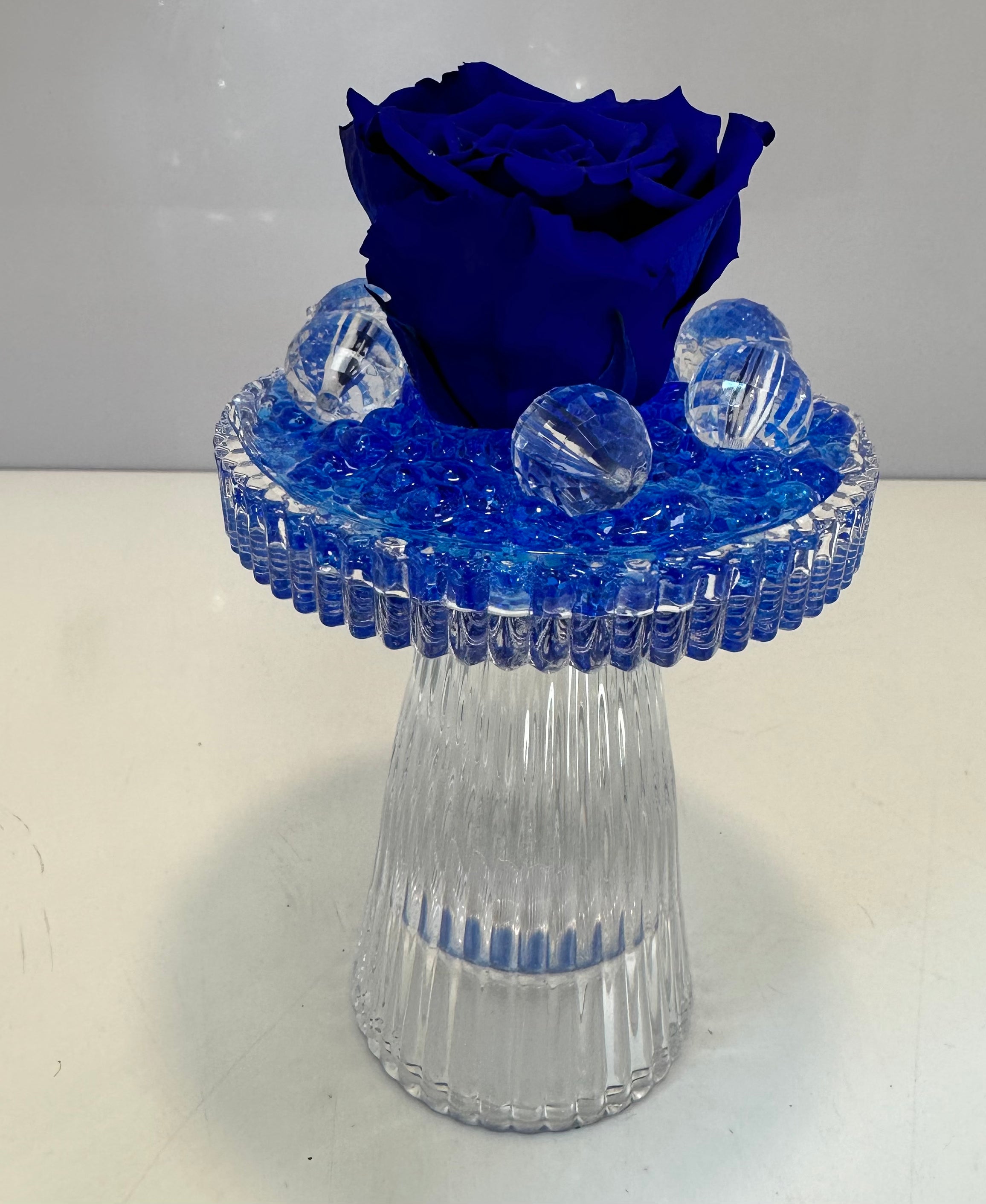 Rosa stabilizzata blu– La rosa Blu shop